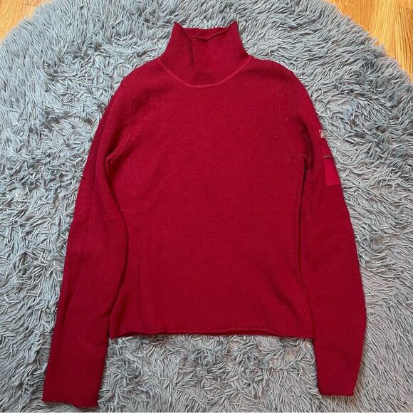 Vintage Abercrombie & Fitch Red Lambswool Turtleneck Sweater Size M - Picture 1 of 5